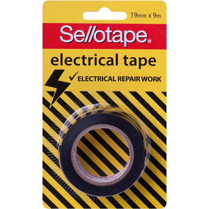 SELLOTAPE ELECTRICAL TAPE 19mmx9m Black