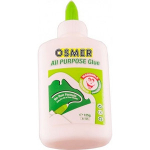 OSMER PVA WHITE ADHESIVE GLUE 125ml Twist Top