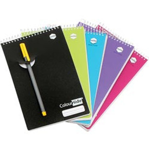 MARBIG COLOURHIDE NOTEBOOKS A4 120Pg SB With Clear Case