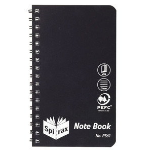 SPIRAX P561 NOTEBOOK Side Opening 96 Page Black