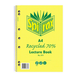 SPIRAX 814 RECYCLED LECT BOOK A4 140 Page