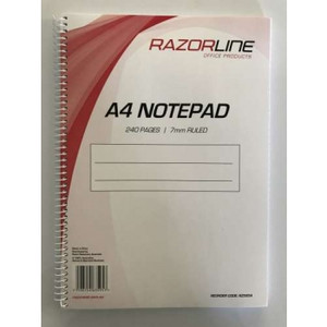 RAZORLINE RZ595A SPIRAL NOTEBOOK A4, 240 Page, Side Opening