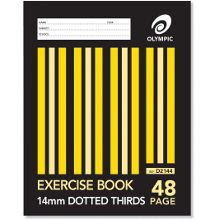 Olympic Exercise Book D2144 225x175 48 Page 14mm Dotted Thirds (140739)