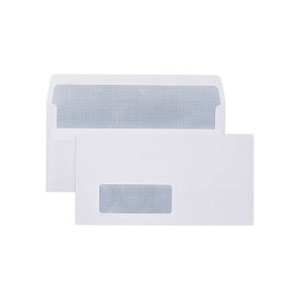 ENVELOPE SELF SEAL 38X95 WINDOW SECRETIVE DLX 120X235MM BOX 500