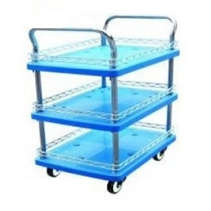 PLASTIC TROLLEY 3 Tier Heavy Duty 300kg Capacity, 900mm(L) x 600mm(W)