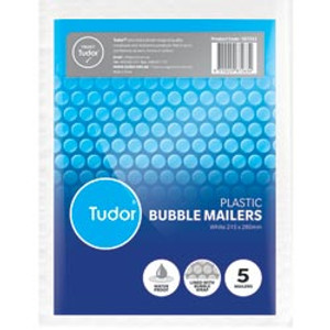 TUDOR PLASTIC BUBBLE MAILERS 215x280mm