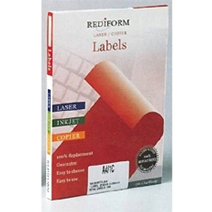 REDIFORM A4/8F RED ECO FRIENDLY LABELS 8 PER PAGE SQUARE EDGES 104mm x 74mm, Fluoro Red 100 Sheets