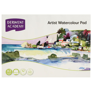 DERWENT ACADEMY WATERCOLOR PAD A3 12 Sheet Landscape
