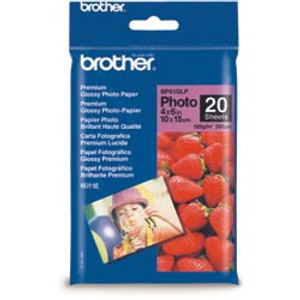 BROTHER BP61GLP PHOTO PAPER 6x4 Premium Glossy 190gsm (Pack of 20)