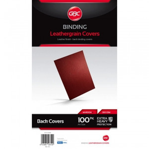 GBC IBICO LEATHERGRAIN BINDING COVERS Maroon, Pk100