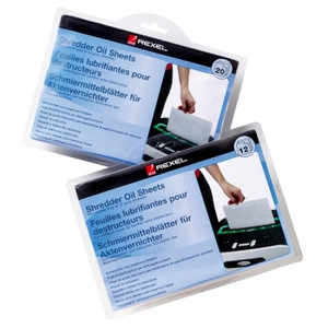 REXEL SHREDDER OIL SHEETS White Pk20