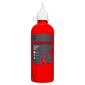 AQUACRYL PREMIUM ACRYLIC 500ML WARM RED