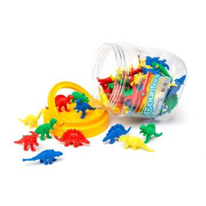 DINOSAUR COUNTERS JAR OF 64