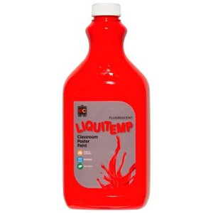 FLUORESCENT LIQUITEMP POSTER PAINT 2L SCARLET