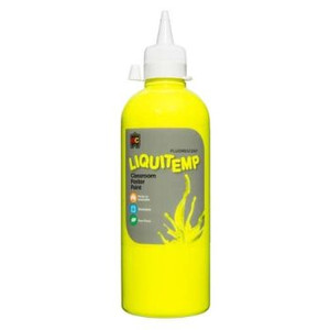 FLUORESCENT LIQUITEMP POSTER PAINT 500ML YELLOW