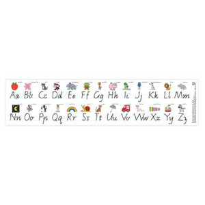 LEARNING CAN BE FUN ALPHABET DESK STRIP VICTORIAN MODERN CURSIVE FONT PACK/30