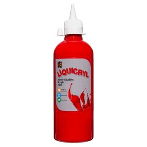LIQUICRYL JUNIOR STUDENT ACRYLIC 500ML CRIMSON