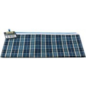 TARTAN POLYESTER PENCIL CASE Reinforced ends 1 Zip 34 x17cm