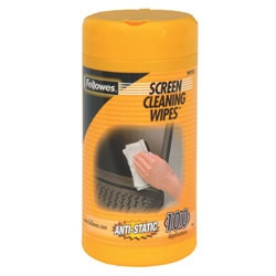 FELLOWES SCREEN CLEANING 100 Wipe Tub