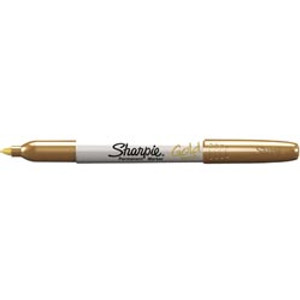 SHARPIE METALLIC MARKER Fine Point Permanent Gold, Bx12