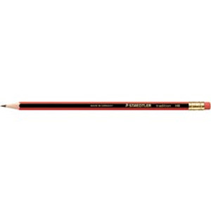 Staedtler 112 Tradition Eraser Tip Graphite Pencils - HB, Box of12