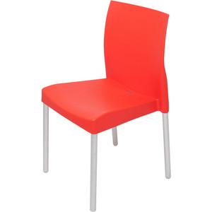 FURNX LEO POLY CHAIR Aluminium Leg Red