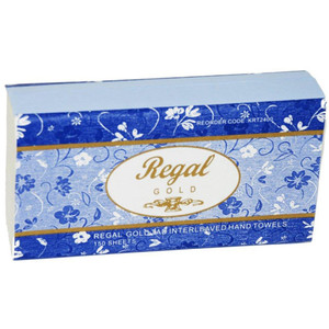 REGAL GOLD PREMIUM HAND TOWEL Ultraslim TAD 23x23.5cm 150s Suit H4 Dispenser, Pallet of 56 Cartons / 864 Packs (16 Packs per Carton) (Forklift unload only - additional fees will apply if hand unloading is required)