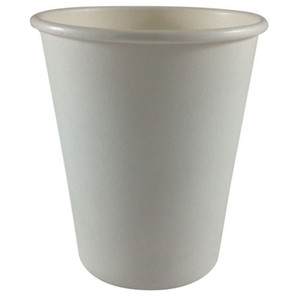 DISPOSABLE PAPER CUPS, 8OZ 227ML SINGLE WALL WHITE, BX1000 *** See also PWRIPPLE825 ***