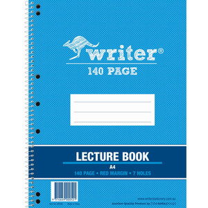 A4 140PG SIDE SPIRAL LECTURE BOOK BOARD COVER