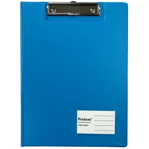 PROTEXT A4 PP CLIP FOLDER - BLUE
