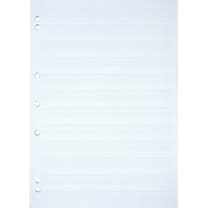 A4 50 LEAF MUSIC PAD WITH 7 HOLES, 70GSM PAPER, SIDE GLUED