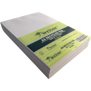 NP3006 A4 50 SHEET RECYCLED PAD RULED 294X208MM