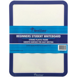WRITER BEGINNERS STUDENT WHITEBOARD, SINGLE SIDED, NON-MAGNETIC, NAVY BLUE PLASTIC FRAME ## replaced by NP9533 ##