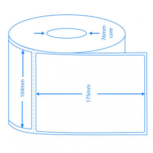 THERMAL LABELS 100MM X 175MM ROLL 1000 ** Minimum order quantity 4 **