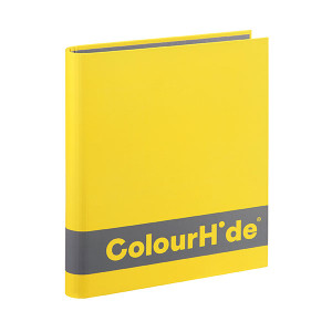 COLOURHIDE SILKY TOUCH RING BINDER 2D 25MM A4 YELLOW
