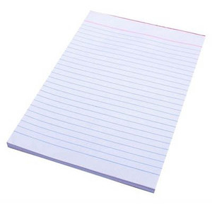 QUILL BANK PAD RULED 60GSM 90 LEAF A5 WHITE (01820)