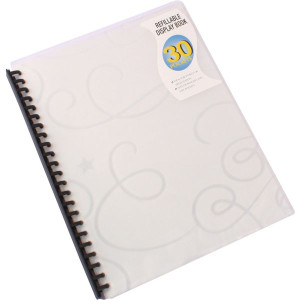 BEAUTONE DISPLAY BOOK REFILLABLE JEWEL PP A4 30 POCKETS CLEAR (31864)