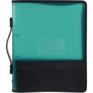 MARBIG ZIPPER BINDER 25MM 2O W/STORAGE TEAL