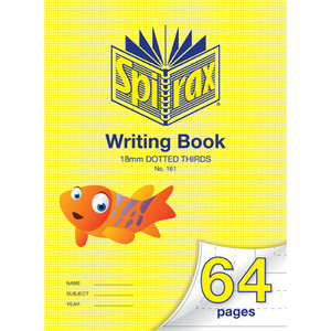 SPIRAX 161 WRITING BOOK 64PG 18MM DOTTED THIRDS 70gsm