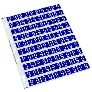 CODAFILE LATERAL FILE LABELS NO 9 25MM PACK OF 5 SHEETS RECORD MANAGEMENT DARK BLUE