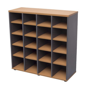 FURNX 20 HOLE PIDGEON UNIT 1040 X 1040 X 380MM BEECH IRONSTONE