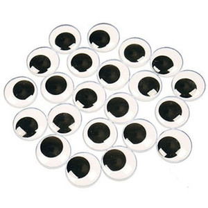 JASART JOGGLE EYES 10mm Round Black Pack of 100