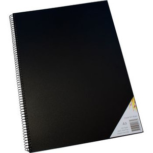 QUILL VISUAL ART DIARY PP 110GSM A3 120 PAGES BLACK (100851397)