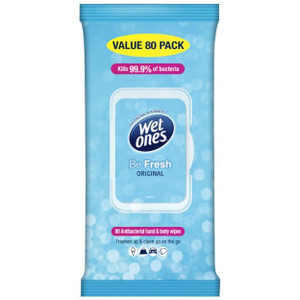 WET ONES MOIST WIPES BE FRESH 80 PACK