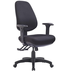 Office Chair TR600 Black Fabric With Arms (similar to SL-END103BLK)