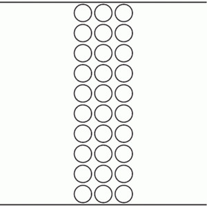 Polylaser Gloss Clear Permanent 25.4mm Circle Labels Roll of 1000 Labels