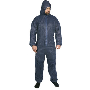 Combat Disposable 100% Polypropylene Coveralls Navy Large Each