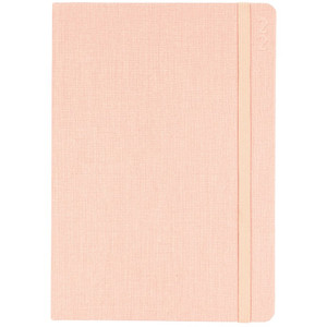 Debden Designer Diary Day To A Page A5 Textured Fabric Peach (2024)