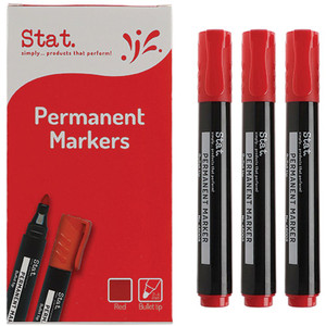 STAT PERMANENT MARKER BULLET 2.0mm Red