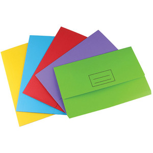 STAT DOCUMENT WALLET FOOLSCAP Manilla Assorted Pack of 25